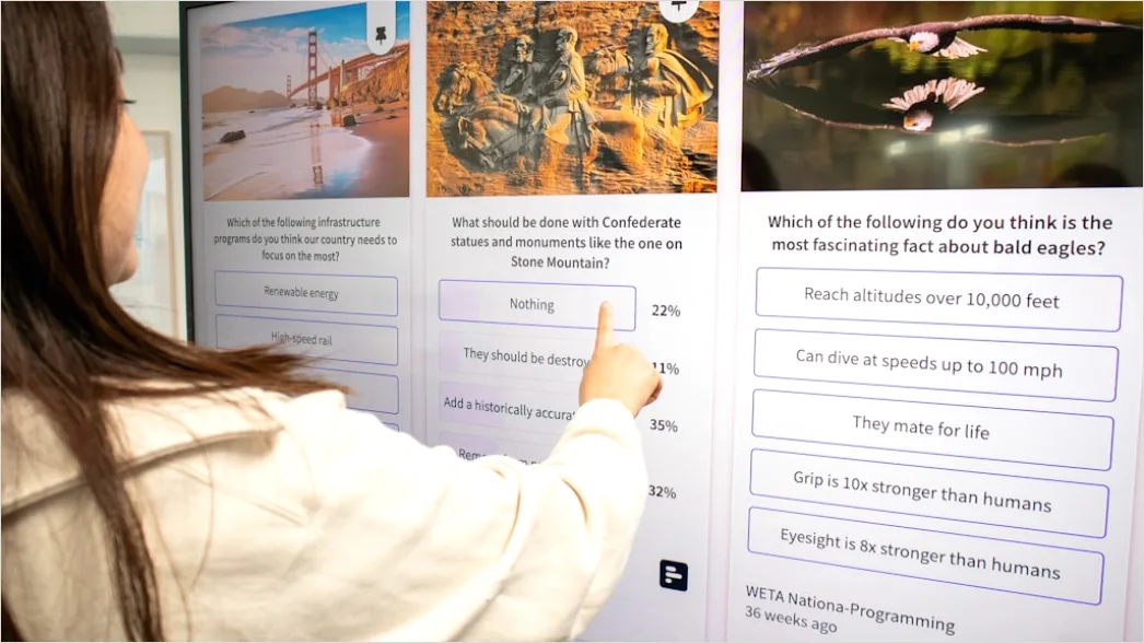 Detail Interaktives Museum Touchscreen Exhibit Nahaufnahme Number 14