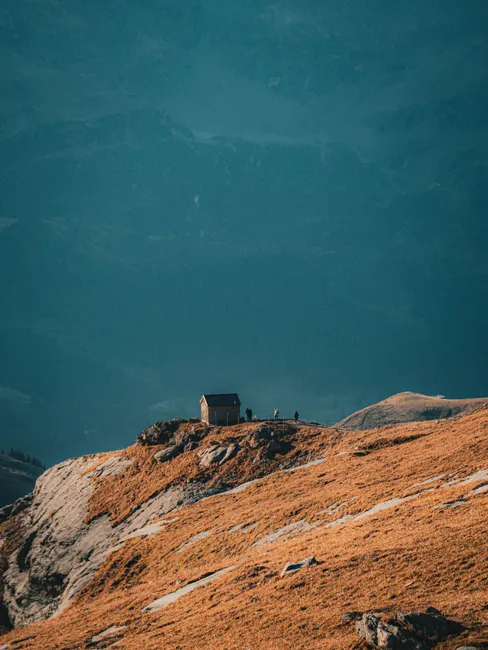Kapelle Auf Berg Kulturort Panorama Foto