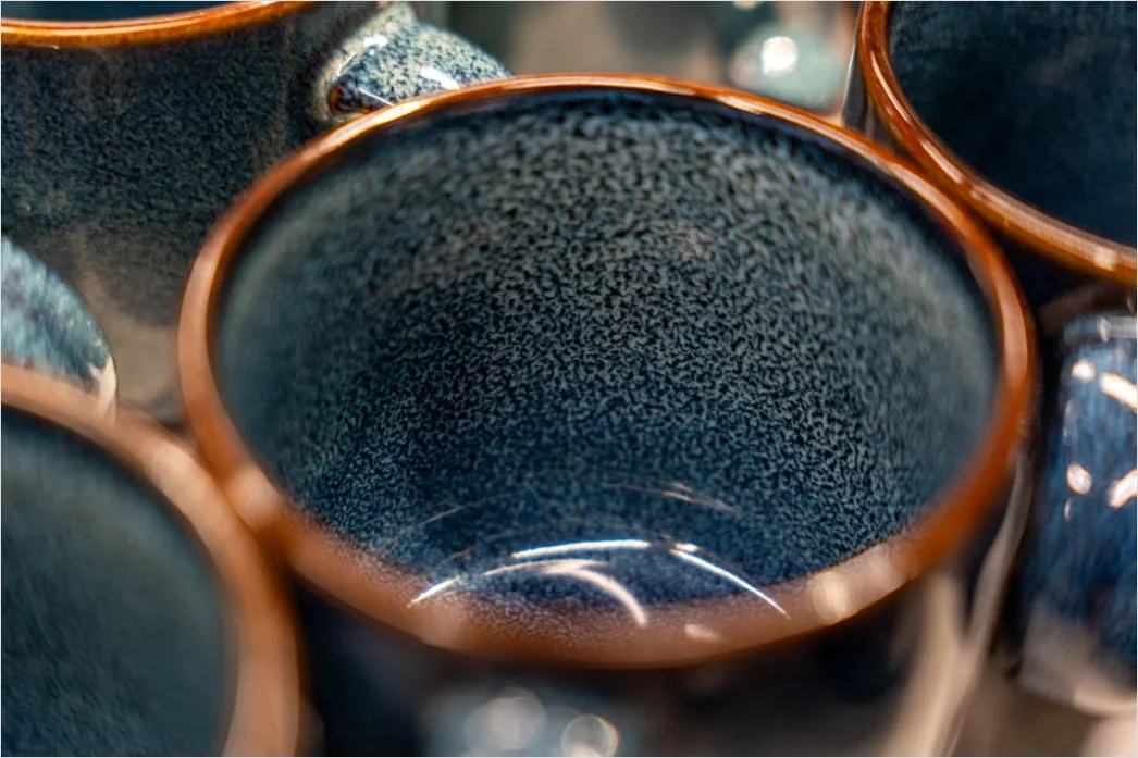 Keramik Tasse Handgemacht Glasur Detailaufnahme Foto 08e4