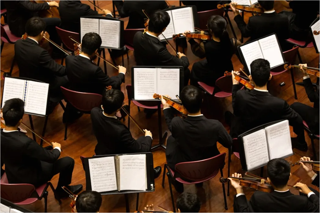 Konzertsaal Orchestra Auftritt Weite Perspektive Foto A4ec