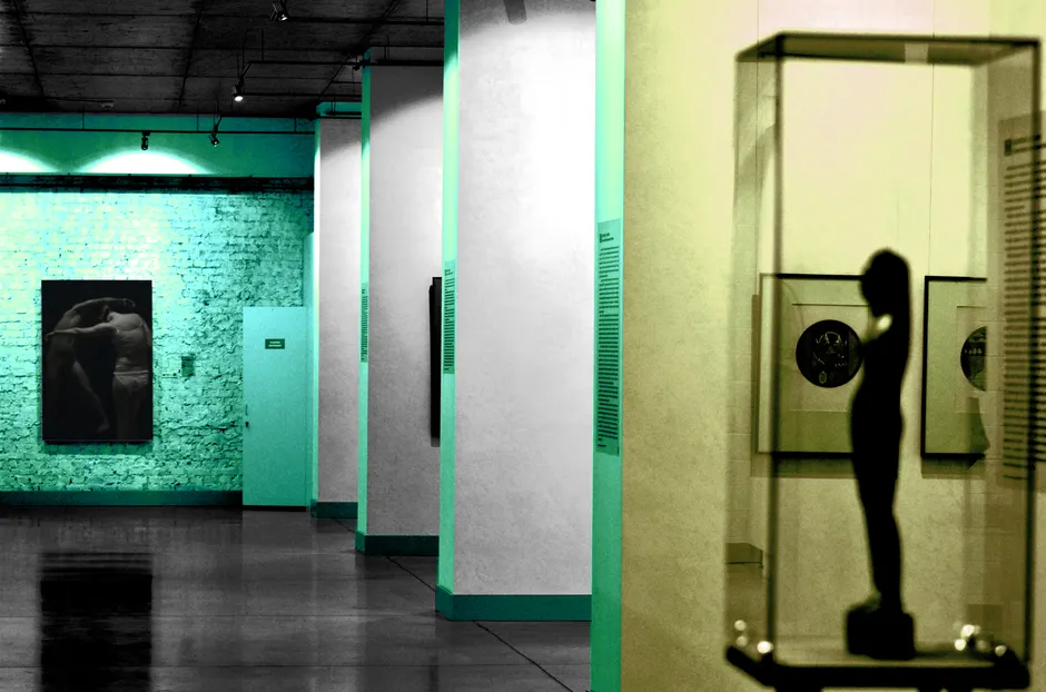 Kunstgalerie Weisse Waende Moderne Ausstellung Leerer Raum Foto 1837