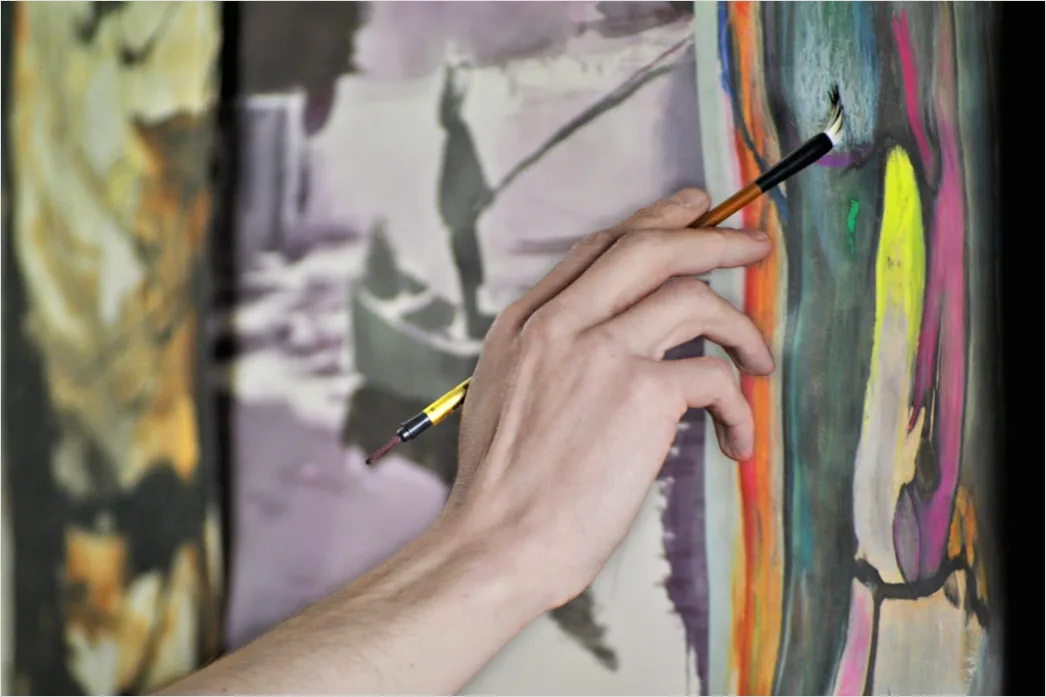 Kunstwerk Signieren Hand Mit Stift Nahaufnahme C802