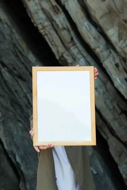 Minimalistisches Poster Design Mockup An Wand Foto Ce6b