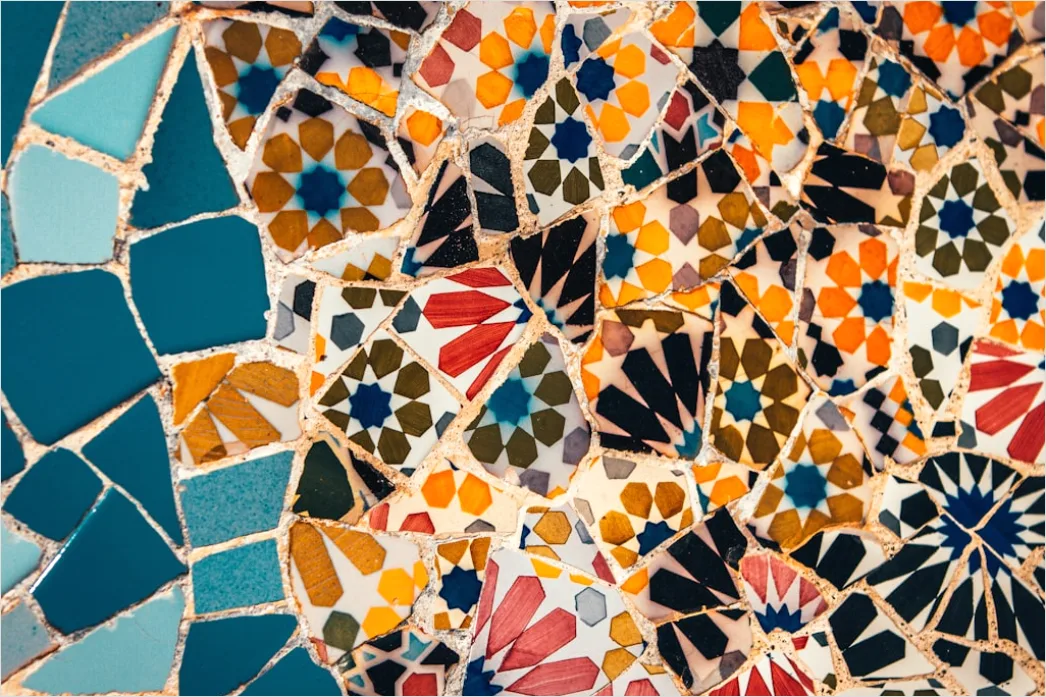 Mosaik Fliesen Legen Nahaufnahme Detail 30e7