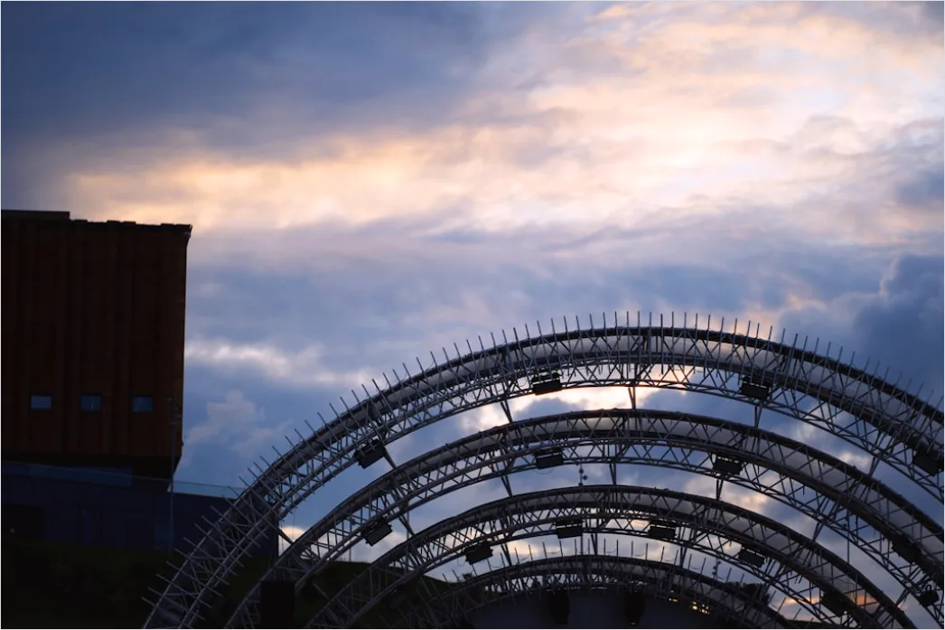 Open Air Theater Buehne Unter Freiem Himmel Abend Foto Ec75