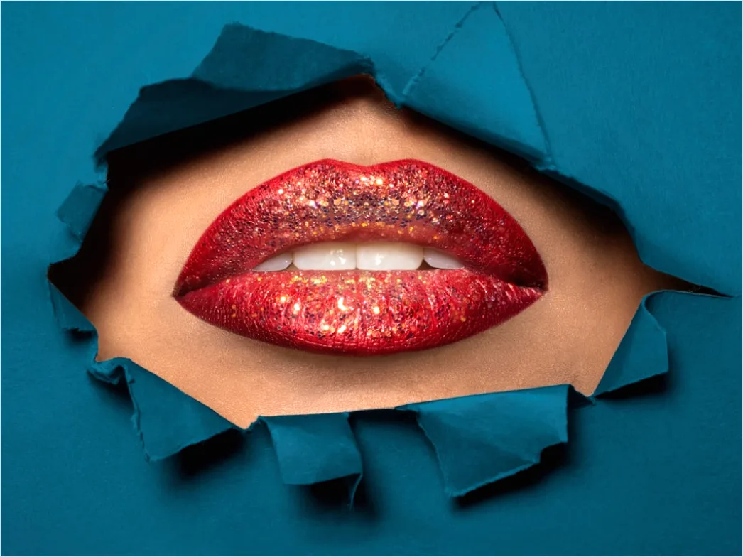 Detail Overlined Lips Technik Dezent Porträt Foto Number 2