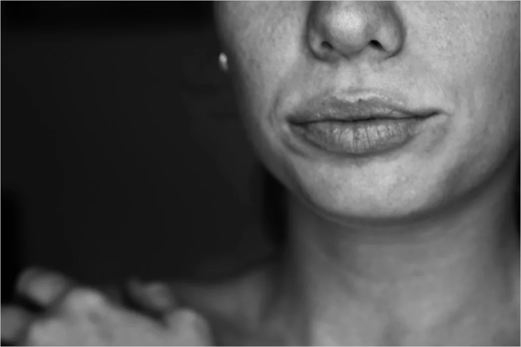 Detail Overlined Lips Technik Dezent Porträt Foto Number 11