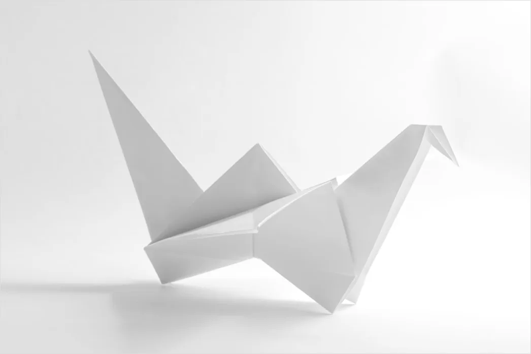Papierkunst Origami Faltung Nahaufnahme Foto 2d76