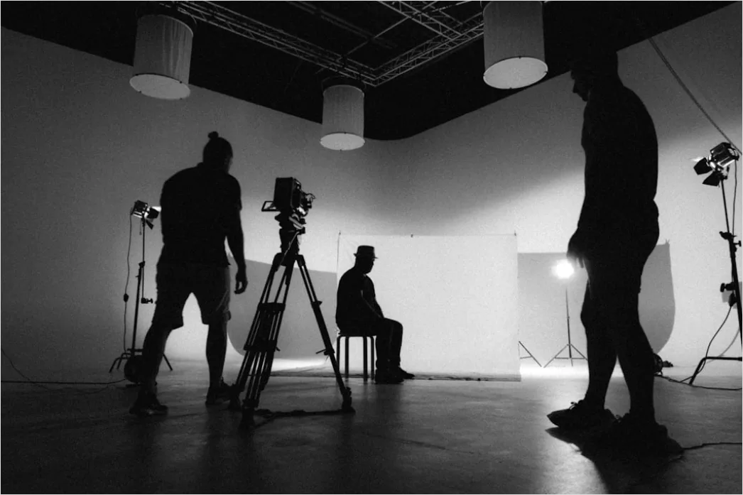 Detail Schauspieler Silhouette Im Rampenlicht Backstage Foto Number 11