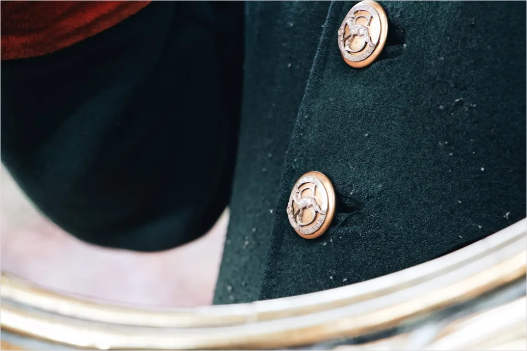 Schuetzenfest Uniform Details Knoepfe Nahaufnahme Foto B8cb