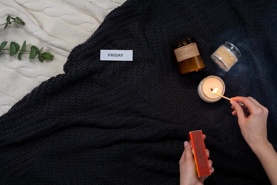 Detail Self Care Abend Kerzen Und Pflege Flatlay Foto Number 7