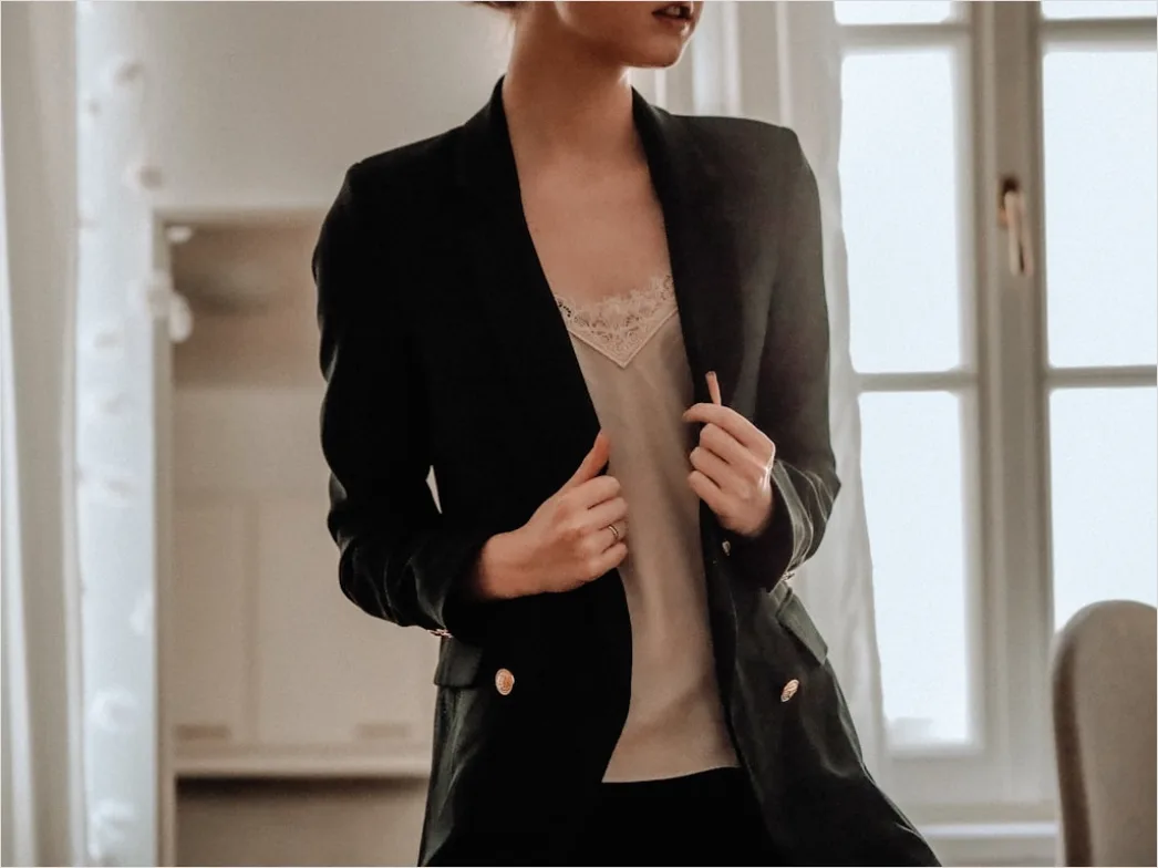 Detail Silvester Outfit Glitzer Blazer Foto Number 7