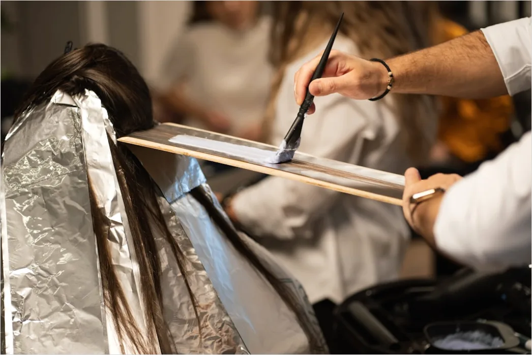 Straehnchen Folien Highlights Friseur Foto 6ccb
