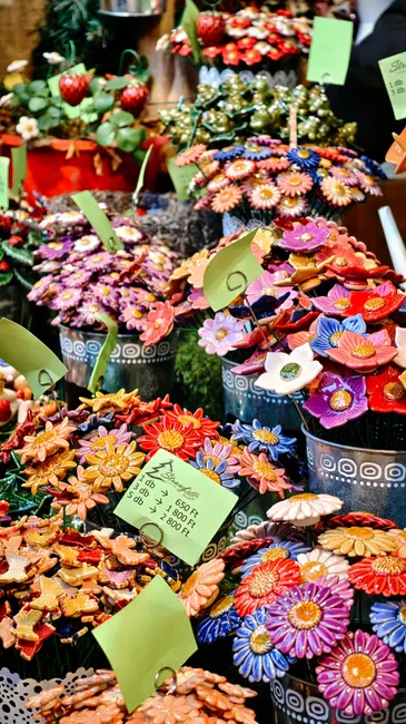 Detail Töpfermarkt Keramikstände Bunt Kulturfoto Number 12