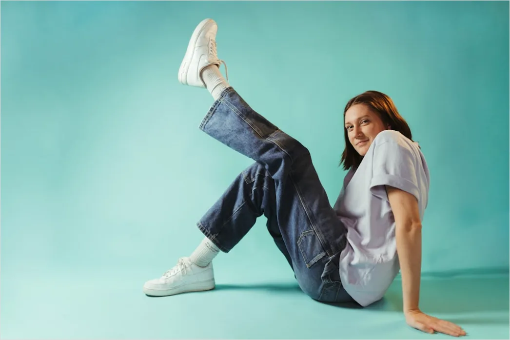 Detail Wide Leg Jeans Outfit Mit Sneaker Foto Number 17