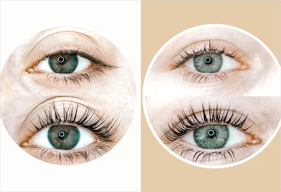 Detail Wimpern Lifting Vorher Nachher Foto Collage Number 13