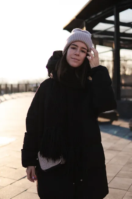 Winter Outfit Warm Pufferjacke Street Foto 6b83