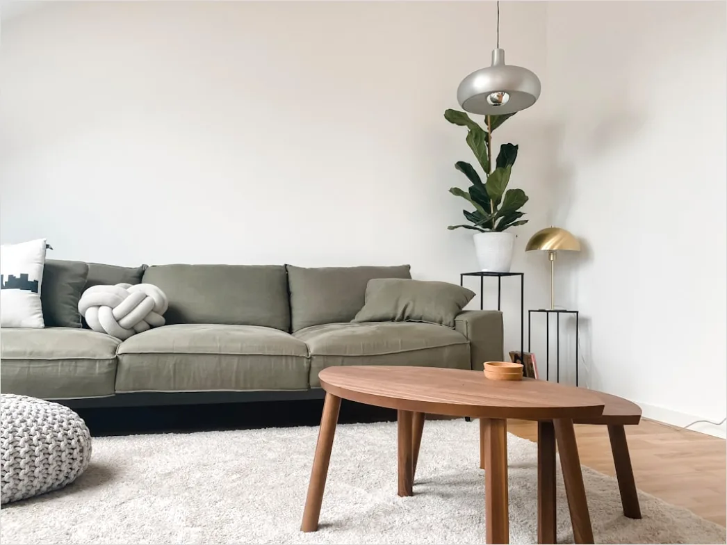 Wohnzimmer Mit Runder Couchtisch Deko Foto 34ef