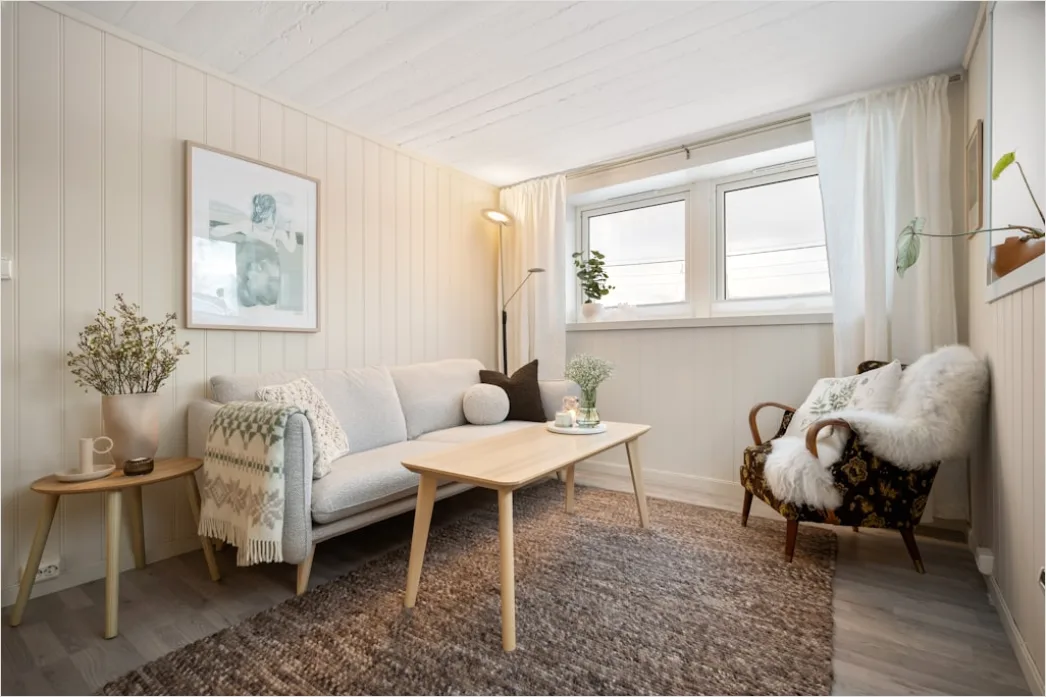 Wohnzimmer Skandinavisch Holz Und Weiss Einrichtung Foto E623