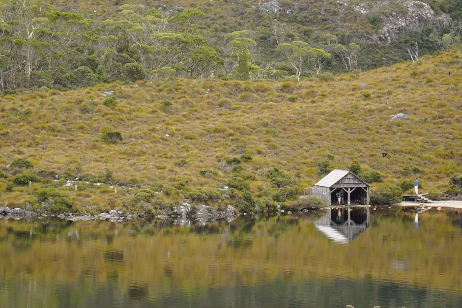 Detail Alpine Tarn Reflection Landscape Number 8