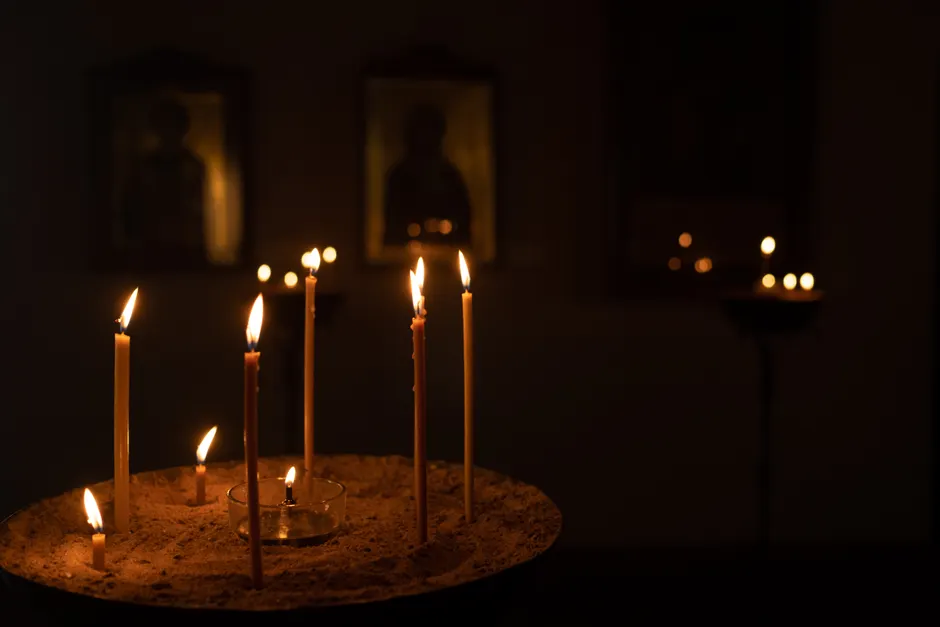Detail Altar Candles Bokeh Background Number 3