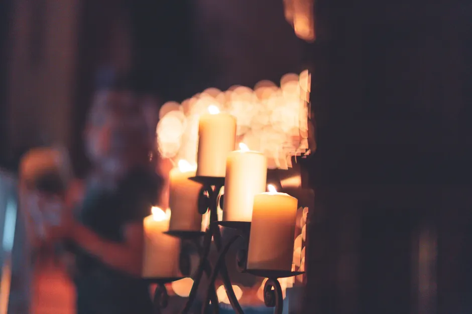 Detail Altar Candles Bokeh Background Number 4