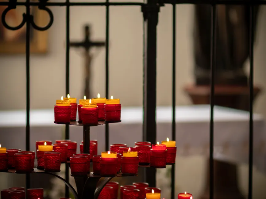 Detail Altar Candles Bokeh Background Number 6