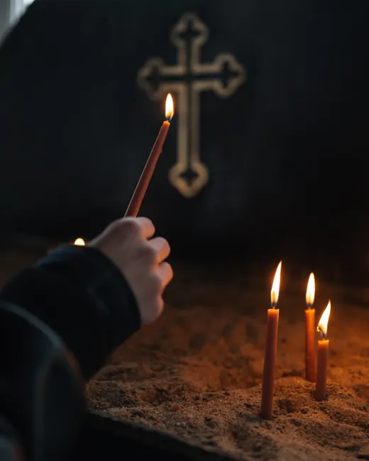 Detail Altar Candles Bokeh Background Number 8