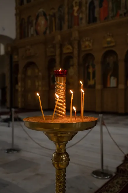Detail Altar Candles Bokeh Background Number 9