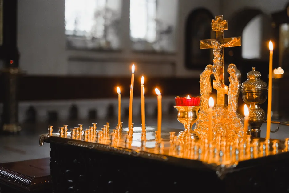 Detail Altar Candles Bokeh Background Number 10
