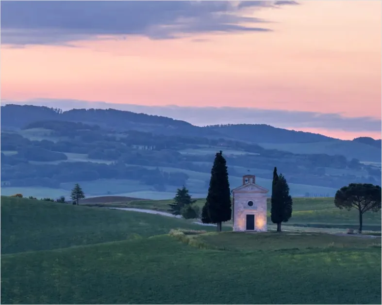 Detail Chapel On Hill Landscape Photo Number 6