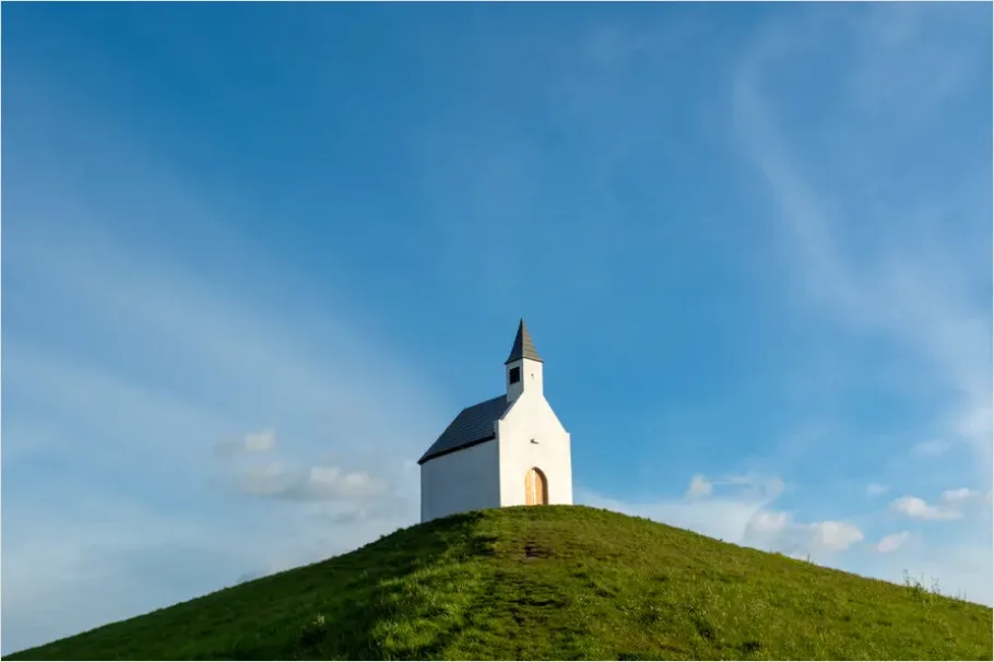 Detail Chapel On Hill Landscape Photo Number 8