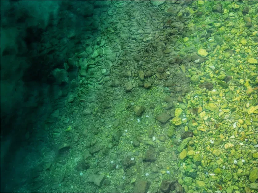 Detail Crystal Clear Lake Pebbles Photo Number 7