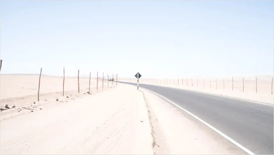 Desert Road Empty Landscape Fe22