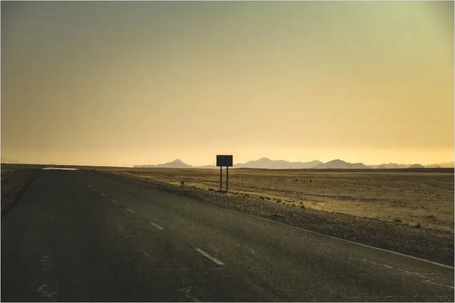 Detail Desert Road Empty Landscape Number 2