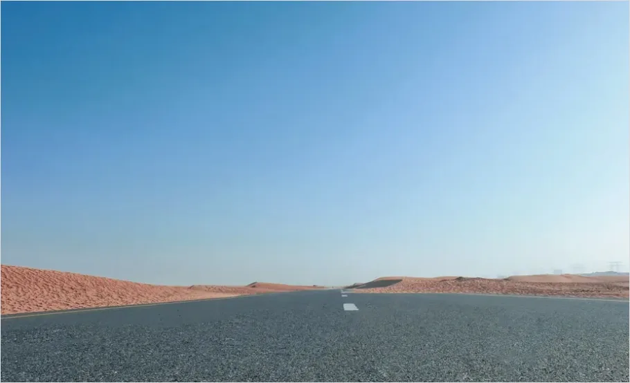 Detail Desert Road Empty Landscape Number 4