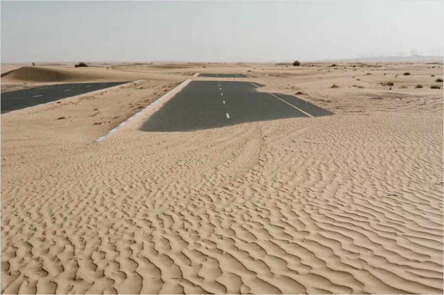 Detail Desert Road Empty Landscape Number 5