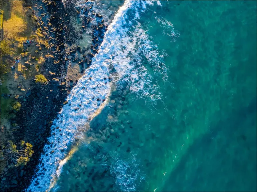 Drone Shot Coastline Waves 87d5