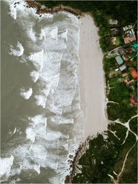 Detail Drone Shot Coastline Waves Number 4
