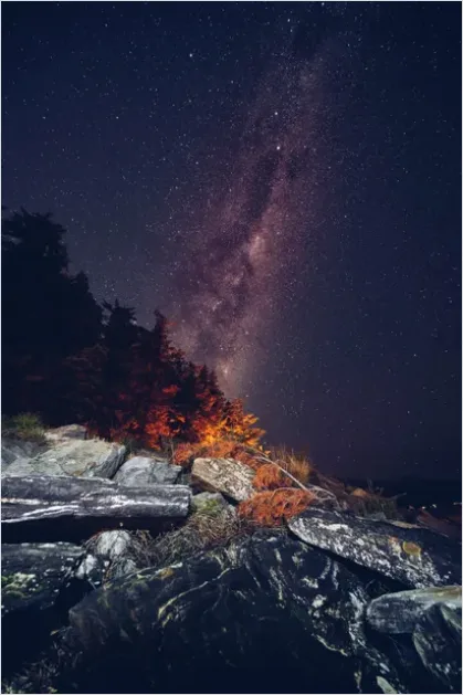 Detail Galaxy Sky Landscape Wallpaper Number 2