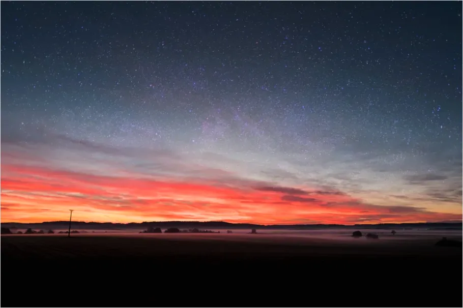 Detail Galaxy Sky Landscape Wallpaper Number 4