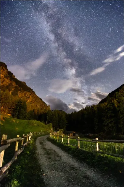 Detail Milky Way Over Mountains Photo Number 4