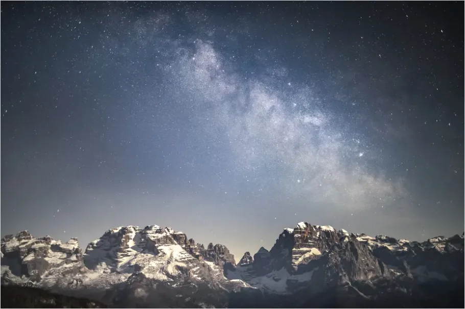 Detail Milky Way Over Mountains Photo Number 5