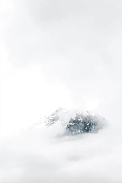 Detail Minimalist Mountain Landscape Fog Number 6