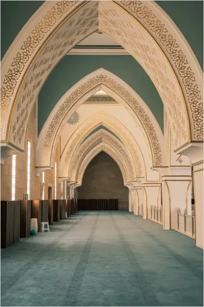Detail Mosque Interior Arches Pattern Photo Number 8
