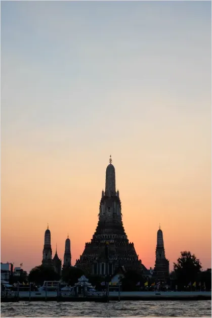 Detail Pagoda Silhouette Sunset Photo Number 2