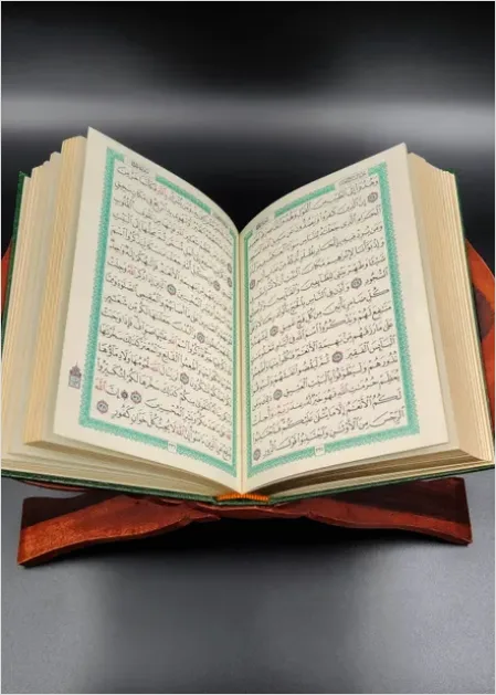 Detail Quran On Stand Rehal Photo Number 6