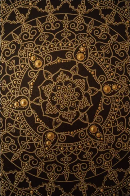 Detail Sacred Geometry Mandala Pattern Background Number 3