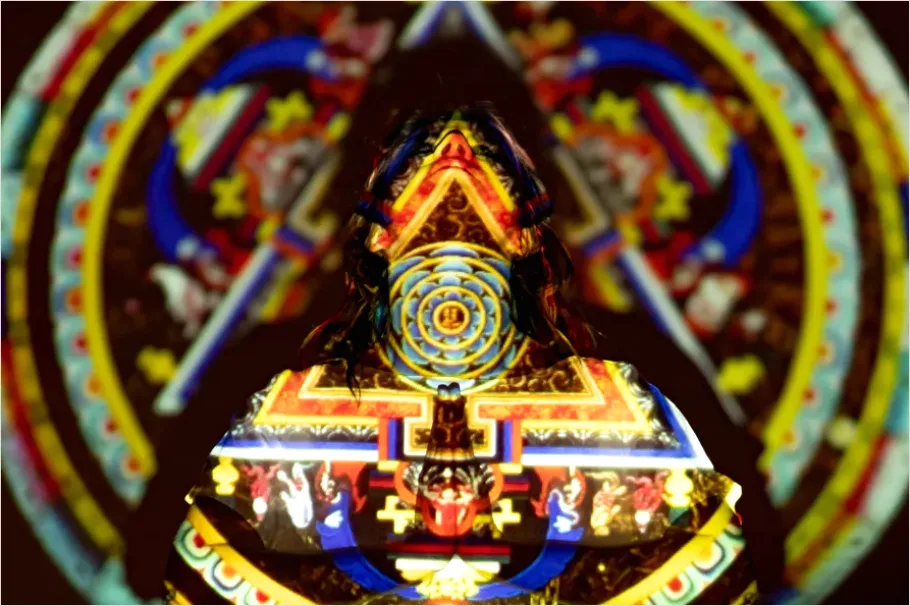 Detail Sacred Geometry Mandala Pattern Background Number 8