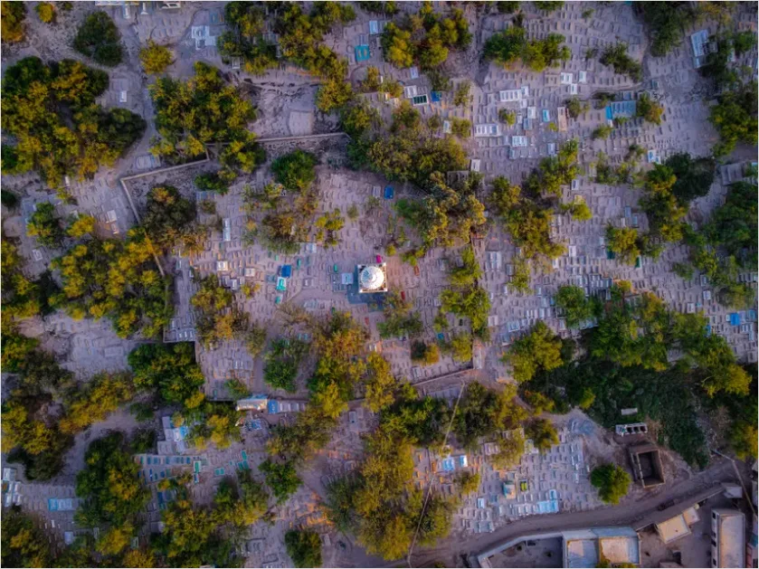 Detail Sacred Site Aerial View Landscape Number 7